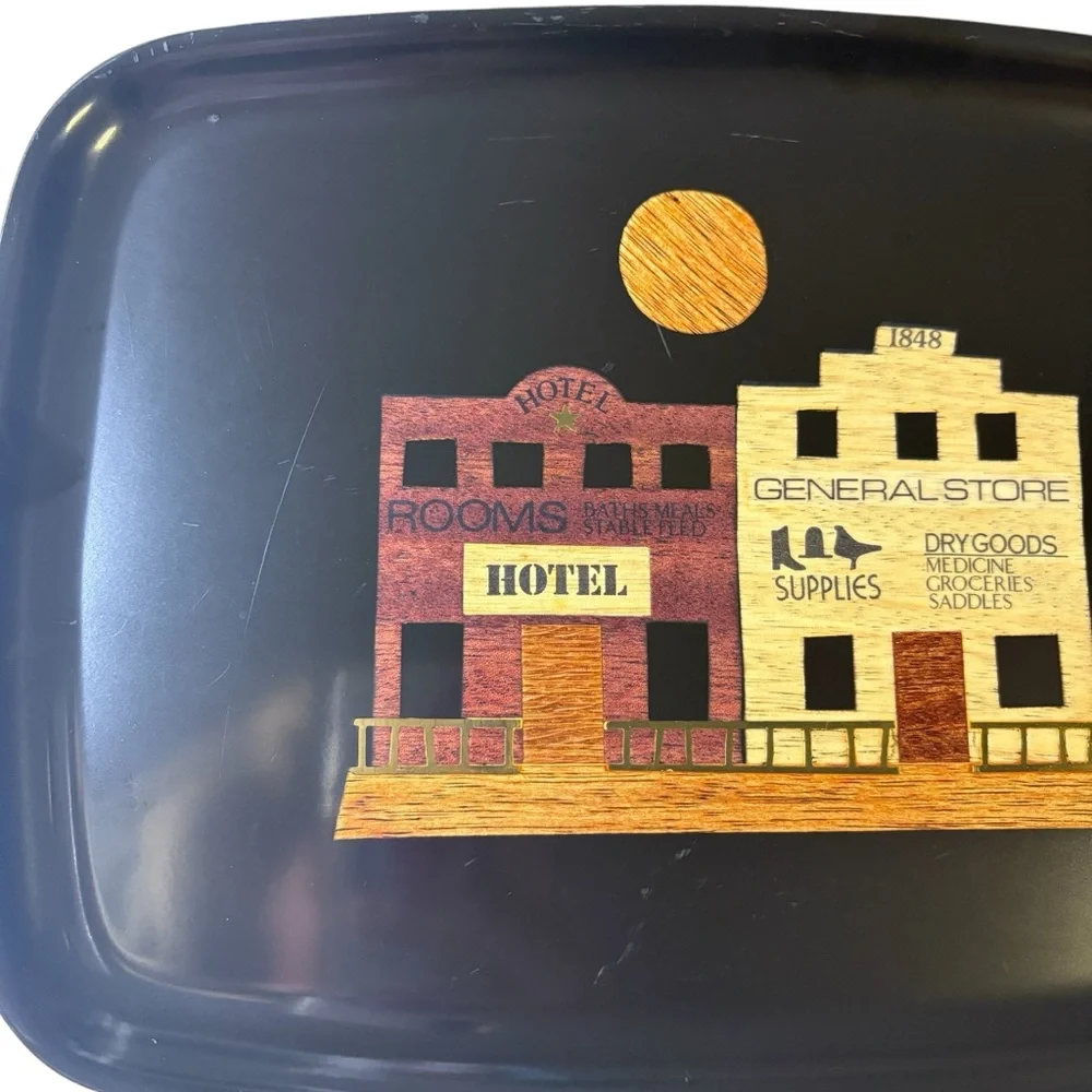 Couroc of Monterey Plates and Tray Lot of 4